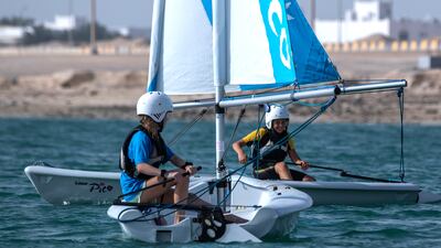 Children are taught proper sailing techniques with the highest safety standards at the Amity Watersports Academy.