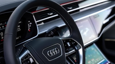 The wheel delivers minimal feedback to your fingertips. Courtesy Audi AG