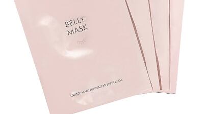For pregnant women or anyone with stretchmarks, the Hatch Mama Belly Fix stomach sheet masks use aloe vera to hydrate and smooth the skin; Dh166.83 from Revolve.com
