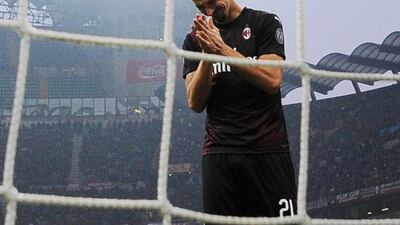 AC Milan v Sampdoria - San Siro, Milan, AC Milan's Zlatan Ibrahimovic reacts after the match. Reuters