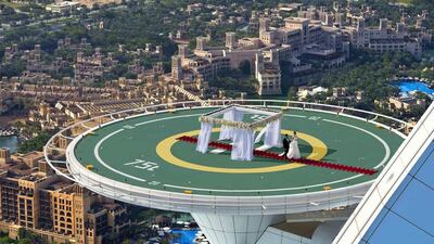 Business travellers can arrive via helicopter, should that be their preferred mode of transport. Courtesy Jumeirah Group