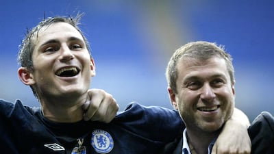 Roman Abramovich, right, alongside Frank Lampard in 2005. PA