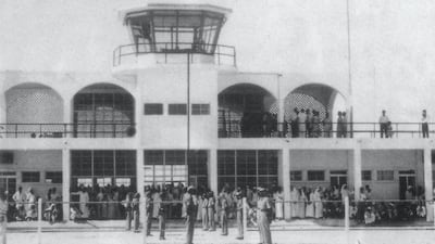 Dubai International airport as seen in the 1960s.