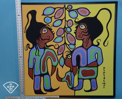 Ontario Provincial Police in Canada released evidence showing alleged forgeries of artwork by Norval Morrisseau. AFP
