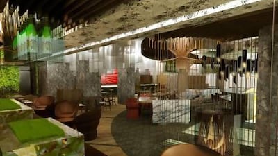 Top, the modern Japanese restaurant Tori No Su at Jumeirah at Etihad Towers. Above, a sushi selection. Photos courtesy Tori No Su