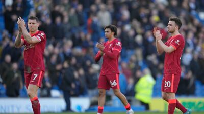 James Milner - 6 The 36-year-old came on for Henderson with four minutes to go. As usual, he put himself about during this short cameo. AP