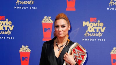 Rebecca Quin (known as Becky Lynch) arriving at the 2019 MTV Movie & TV Awards. Reuters