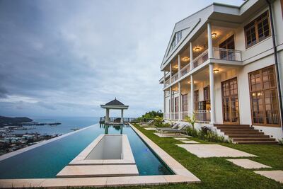 A Palladian-style villa in the Royal Palm Residences development is on the market for $12 million.