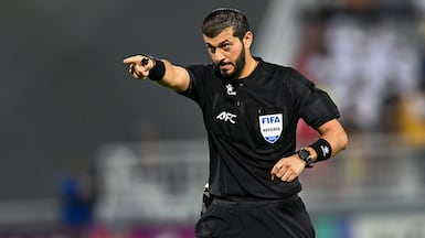 Referee Omar Al Ali during the AFC Champions League match between Qatar's Al Duhail SC and Saudi Arabia's Al Ahli Saudi FC in Doha, in September. Getty Images