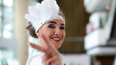 Lebanese television presenter Joelle Faddoul also attends the event. Chris Whiteoak / The National