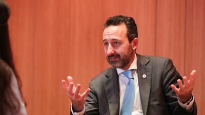 Robert Mardini, Director General of the International Committee of the Red Cross, at the Sweden Pavilion, Dubai Expo 2020. Khushnum Bhandari/The National