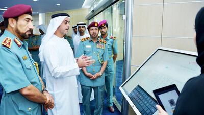 Lt General Sheikh Saif bin Zayed, Deputy Prime Minister and Minister of the Interior, inaugurates the Ministry of Interior’s Smart Library.