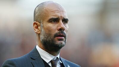 Pep Guardiola, manager of Manchester City, looks on prior to the match between Manchester City against Burnley at Etihad Stadium on January 2, 2017 in Manchester, England. Jan Kruger / Getty Images