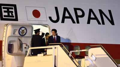 Prime Minister of Japan Shinzo Abe and his wife Akie Abe arrive to Buenos Aires for G20 Leaders' Summit 2018 at Ministro Pistarini International Airport on November. Getty Images