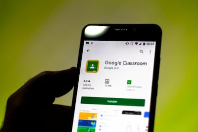 Many schools already use programmes such as Google Classroom to share files and videos with pupils and parents. Getty Images