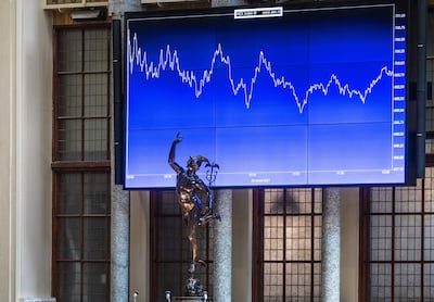 A statue of Mercury, the Roman god of trade, at the Euronext NV stock exchange in Amsterdam. Unrealised gains were due to be taxed under Dutch government plans. Getty Images