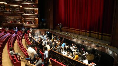 Inside the Dubai Opera in Dubai. Pawan Singh / The National