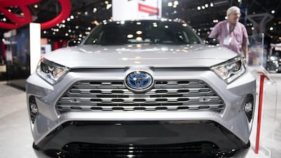 The Toyota Motor RAV4 XSE hybrid vehicle. Yamaha Motor Company is rushing to develop engines for hybrid and plug-in hybrid vehicles as its key customer and shareholder Toyota Motor accelerates a push into electrified powertrains. Michael Noble Jr./Bloomberg
