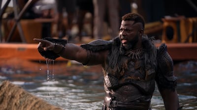 Winston Duke as Lord M'Baku, leader of the Jabari Tribe.