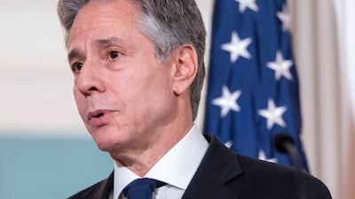 US Secretary of State Antony Blinken speaks during a news conference. AP