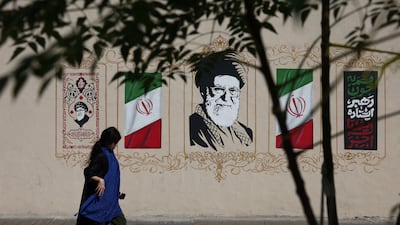 A mural of former supreme leader Ayatollah Ali Khamenei in Tehran. Reuters