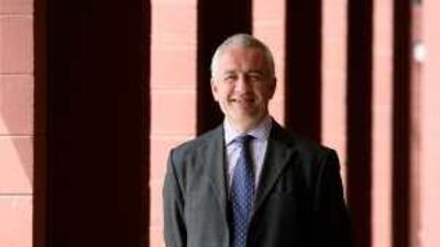 Dr Carlo Ferrario, the headmaster of Dubai College in the campus.