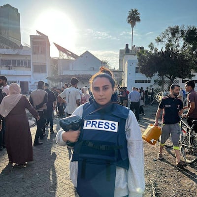 Hind Khoudary, a Palestinian independent journalist, has been documenting the conflict in the Gaza Strip. Photo: Hind Khoudary