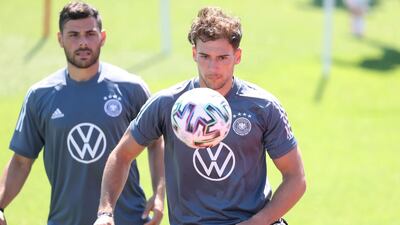 Germany's Leon Goretzka controls the ball. Getty