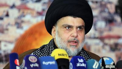 Muqtada Al Sadr is adamant that there has been no joint agreement between Baghdad and Ankara to carry out military operations against Kurdish fighters. Haidar Hamdani / AFP