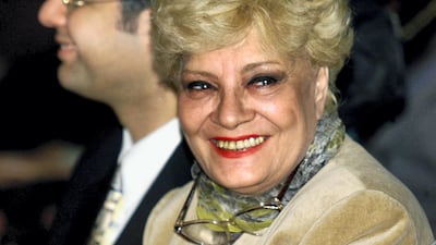 Nadia Lutfi smiles as she attends the opening lecture of the 'Lebanese Days in Egypt' cultural week in Cairo, in May 2000. AFP