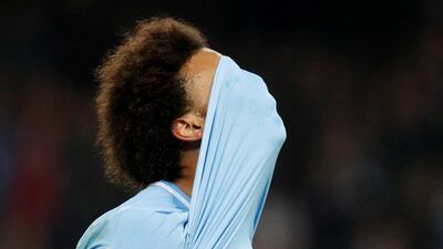 Manchester City's Leroy Sane reacts. REUTERS/Phil Noble