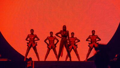 Katy Perry rings in the new year at the Du Arena, Yas Island. Khushnum Bhandari / The National