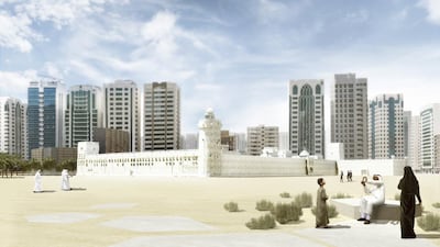 An artist’s impression of Qasr Al Hosn and its surrounding area. Courtesy Abu Dhabi Tourism and Culture Authority