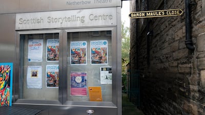 The Scottish Storytelling Centre on the Royal Mile in Edinburgh, Scotland, UK. The arts centre received a complaint about a proposed Palestinian film festival. Photo: Alamy