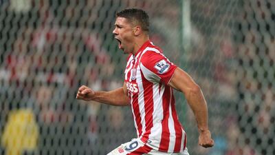Jonathan Walters of Stoke celebrates his goal against Chelsea in the League Cup fourth round on Tuesday night at the Britannia Stadium. Alex Morton / Action Images / Reuters