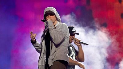 Eminem will return to the city for a third time, performing on the event's Saturday slot. Antonie Robertson / The National