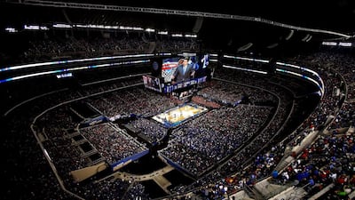 A general view during the NCAA Tournament Final Four Semifinal between Kentucky and Wisconsin at Cowboys Stadium in Arlington, Texas, USA. Ronald Martinez / Getty Images / April 5, 2014