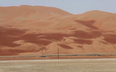 View of the Empty Quarter near Aramco's Shaybah oilfield in Saudi Arabia on May 22, 2018. Reuters
