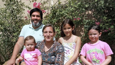 Sascha Ritter is relocating to Germany from Abu Dhabi this summer with his wife, Bettina, and three daughters, aged six, four and 11 months. The family are spending Dh31,200 to ship their belongings home. Victor Besa / The National