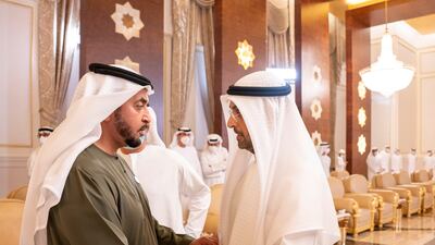 Dr Nayef Falah Al Hajraf, Secretary General of the Gulf Co-operation Council offers condolences to Sheikh Hamdan bin Zayed, Ruler’s Representative in Al Dhafra Region.