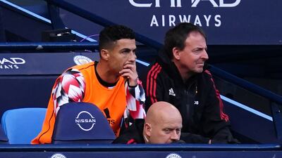 Manchester United's Cristiano Ronaldo failed to make it off the bench against Manchester City at the Etihad Stadium. PA