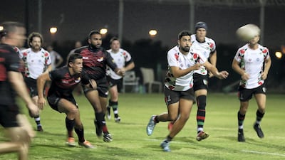 Harlequins on the attack.