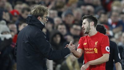 Adam Lallana has returned to full training after three months out with a thigh injury. Darren Staples / Reuters