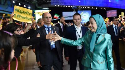 President of the National Council of Resistance of Iran (CNRI) Maryam Radjavi arrives at a conference in Paris for opponents of the Iranian government (AFP / ALAIN JOCARD)