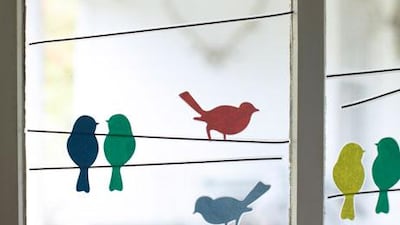 Bird window stickers, £12.50 (Dh75) for 10 birds and 10 wires.
