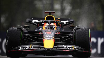 Max Verstappen during qualifying ahead of the Emilia Romagna GP sprint race. Getty
