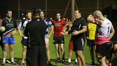 Steve Thompson won the World Cup with England in 2003. In retirement he moved to Dubai, then Ras Al Khaimah. His involvement in rugby was informal, but he played for Gulf Legends in the Sevens and helped out the UAE team on an impromptu basis, too. Pawan Singh / The National