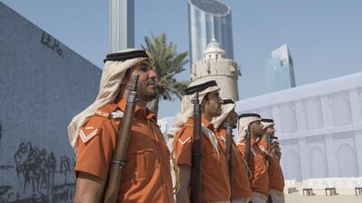 Armed Forces Honour Guards participate in a barza at Qasr Al Hosn. Hamad Al Kaabi / Crown Prince Court - Abu Dhabi