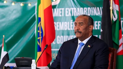 Gen Abdel Fattah Al Burhan is the head of Sudan's army in its war with the Rapid Support Forces. EPA