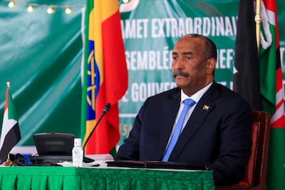 Gen Abdel Fattah Al Burhan is the head of Sudan's army in its war with the Rapid Support Forces. EPA